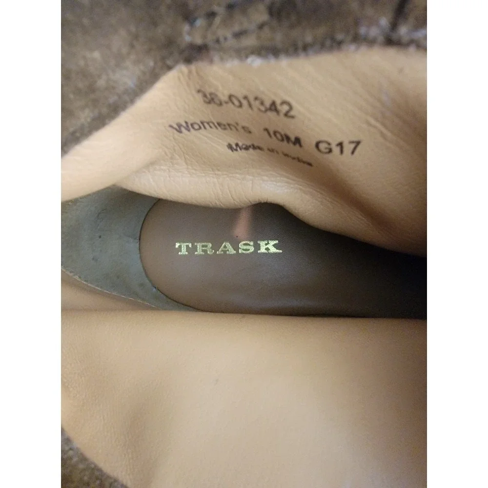 TRASK Suede Cuff Ankle‎ Boots Sz 10M Distressed Boho Rustic Brown